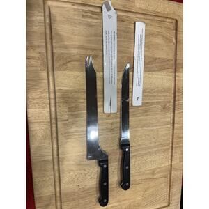 Ronco Showtime Six Star Sports Carving Knife & Fork Set Stainless Steel Spain